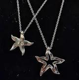 Zilverkleurige ketting met stervormige hanger van Swarovski – foto 5 – kavel bij De Kringwinkel, Aalst