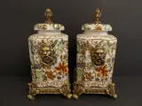 Set van twee vintage oosterse dekselpotten - China Xiong Ying – foto 2 – kavel bij De Kringwinkel, Leopoldsburg
