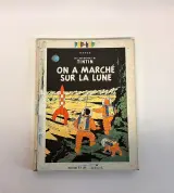 Stripboek Tintin - On a marché sur la lune, Frans – kavel bij De Kringwinkel, Aalst
