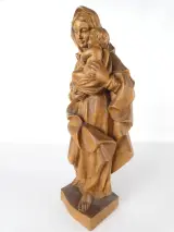 Houten beeld Madonna met kind – foto 2 – kavel bij De Kringwinkel, Heverlee