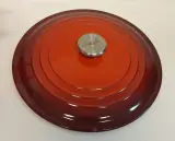 Rode Le Creuset braadpan gietijzer 28 cm – foto 8 – kavel bij De Kringwinkel, Aalst