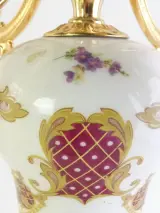 Elegante Italiaanse Alfa porseleinen sierset | Sierurn en twee kandelaars – foto 6 – kavel bij De Kringwinkel, Heverlee