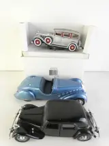 3 modelauto's – Citroën Traction Avant, Peugeot 302 Darl’Mat Roadster & Anson Peerless – kavel bij De Kringwinkel, Heverlee