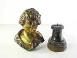 Oud bronzen buste religieuze jongen – kavel bij De Kringwinkel, Heverlee