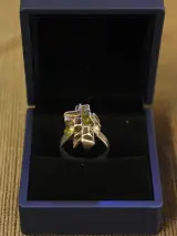 Verstelbare sterling zilveren ring met abstracte ringkop – foto 2 – kavel bij De Kringwinkel, Antwerpen