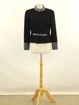 Zwarte damesblazer met strass steentjes maat 38 – foto 2 – kavel bij De Kringwinkel, Antwerpen