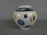 Keramieken Artihove Art pot met deksel en fantasievolle decors – kavel bij De Kringwinkel, Diest