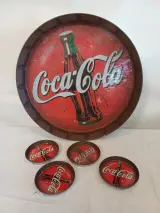 Vintage Coca-Cola plateau en onderleggers – kavel bij De Kringwinkel, Oudenaarde