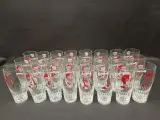 Lot van 24 Jupiler-glazen – Rode Duivels 2018 – kavel bij De Kringwinkel, Ninove