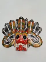 Traditioneel Sri Lankaans Naga Raksha masker handgesneden hout – foto 7 – kavel bij De Kringwinkel, Gent