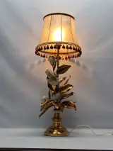 XL vintage Italiaanse Toleware bloemenlamp - Florentijnse Hollywood Regency, jaren ’50/’60 – foto 2 – kavel bij De Kringwinkel, Gent
