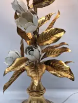 XL vintage Italiaanse Toleware bloemenlamp - Florentijnse Hollywood Regency, jaren ’50/’60 – foto 9 – kavel bij De Kringwinkel, Gent