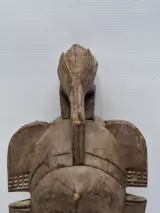 Set van twee handgesneden houten wandmaskers uit Afrika en Mexico – foto 3 – kavel bij De Kringwinkel, Gent