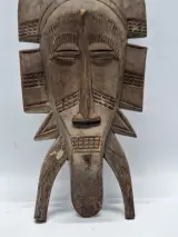 Set van twee handgesneden houten wandmaskers uit Afrika en Mexico – foto 5 – kavel bij De Kringwinkel, Gent