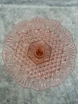 Set van twee vintage glazen taartplateaus op voet in Art Deco stijl – foto 4 – kavel bij De Kringwinkel, Gent