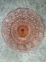 Set van twee vintage glazen taartplateaus op voet in Art Deco stijl – foto 5 – kavel bij De Kringwinkel, Gent
