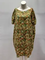 Elegante jurk met tropische en botanische print - Tim Van Steenbergen – kavel bij De Kringwinkel, Gent