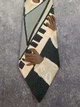 Vintage Pylones Parijs Rubberen Stropdas - Jazz Thema – foto 3 – kavel bij De Kringwinkel, Gent
