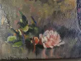 Gesigneerd olieverfschilderij - J.V. Hermans – “Bouquet de Roses dans un Vase” – foto 7 – kavel bij De Kringwinkel, Heverlee