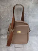 Mulberry schoudertas / crossbody in beige-taupe leder – kavel bij De Kringwinkel, Gent