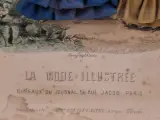 Set van 2 antieke Franse 3D-modeprenten - La Mode Illustrée - circa 1880 – foto 5 – kavel bij De Kringwinkel, Gent