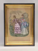 Set van 2 antieke Franse 3D-modeprenten - La Mode Illustrée - circa 1880 – foto 7 – kavel bij De Kringwinkel, Gent