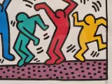 Kleurrijke kunstdruk met dansende figuren - ingelijst - Keith Haring – foto 4 – kavel bij De Kringwinkel, Gent