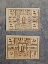 Uniek lot historisch noodgeld WWI – Stad Gent en gemeente Wetteren (1914-1918) – foto 2 – kavel bij De Kringwinkel, Gent