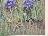 Set van twee originele pastelschilderijen met bloemen - Rita Wildro – foto 8 – kavel bij De Kringwinkel, Gent