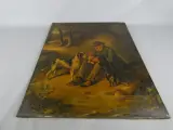 Schilderij - Jager met jachthonden in een landschap – kavel bij De Kringwinkel, Diest