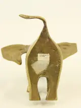 Vintage messing olifant beeldje – zittende olifant met opgeheven slurf – foto 2 – kavel bij De Kringwinkel, Antwerpen