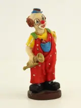 4 decoratieve clownbeeldjes – diverse uitvoeringen – handbeschilderd – foto 3 – kavel bij De Kringwinkel, Antwerpen