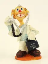 4 decoratieve clownbeeldjes – diverse uitvoeringen – handbeschilderd – foto 6 – kavel bij De Kringwinkel, Antwerpen