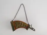 Vintage kruitbus - messing decoratie en houten afwerking – kavel bij De Kringwinkel, Heverlee