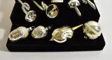 Set van 13 vintage zilverkleurige glazen kerstornamenten, ca. 1950-1970 – foto 4 – kavel bij De Kringwinkel, Turnhout