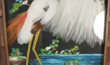 Mexicaans verenkunst schilderij met vogels – Tampico, Mexico – foto 4 – kavel bij De Kringwinkel, Turnhout