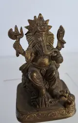 Decoratieve verzameling van vijf Indiase messing voorwerpen – foto 6 – kavel bij De Kringwinkel, Turnhout