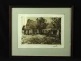 Albert De Vree (1942-2022) ets 'Martinushoeve Zandvliet' 1978 – kavel bij De Kringwinkel, Antwerpen