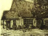 Albert De Vree (1942-2022) ets 'Martinushoeve Zandvliet' 1978 – foto 5 – kavel bij De Kringwinkel, Antwerpen