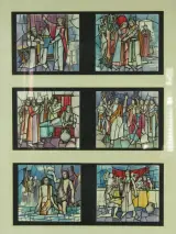 Ria Hendrix (°1951) – voorontwerp glasramen Sint-Janskerk, Sint-Niklaas – foto 2 – kavel bij De Kringwinkel, Antwerpen