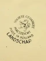 Société Céramique Maastricht ‘Landschap’ Serveerset – foto 6 – kavel bij De Kringwinkel, Antwerpen