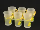 6 “Lemon Tea” glazen mokken ‘Inspiration’ jaren 70 stijl – foto 2 – kavel bij De Kringwinkel, Antwerpen