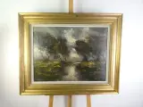 Vintage olieverfschilderij van de kunstenaar Emile Lammers – kavel bij De Kringwinkel, Heverlee