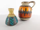 Set van twee vintage West-Duitse keramische vazen – kavel bij De Kringwinkel, Heverlee