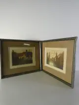 Paar vintage kleuretsen van historisch Brugge - Alfred Van Neste – foto 2 – kavel bij De Kringwinkel, Heverlee