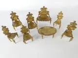 Verguld messing miniatuur woonkamerset – kavel bij De Kringwinkel, Heverlee