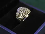 Sterling zilveren florale ring met marcasiet – foto 3 – kavel bij De Kringwinkel, Antwerpen
