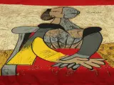 Vintage zijden foulard met Picasso-motief - 82 x 82 cm – foto 3 – kavel bij De Kringwinkel, Antwerpen
