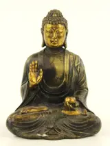 Bronzen Boeddha beeldje – kavel bij De Kringwinkel, Antwerpen