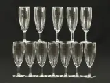 Set van 12 vintage Epernay champagne fluitglazen – kavel bij De Kringwinkel, Antwerpen